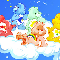 Пазл: Мишки на облаке