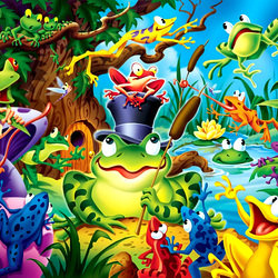 Пазл: Лягушечки