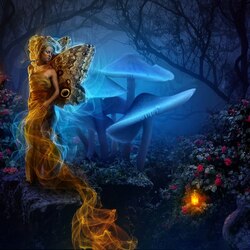 Пазл: Золотая бабочка