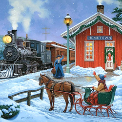 Пазл: На станции 