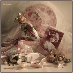 Пазл: Девочка с увядшими розами