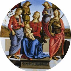 Пазл: Мадонна на троне со святой Екатериной, святой Розой Александрийской и двумя ангелами