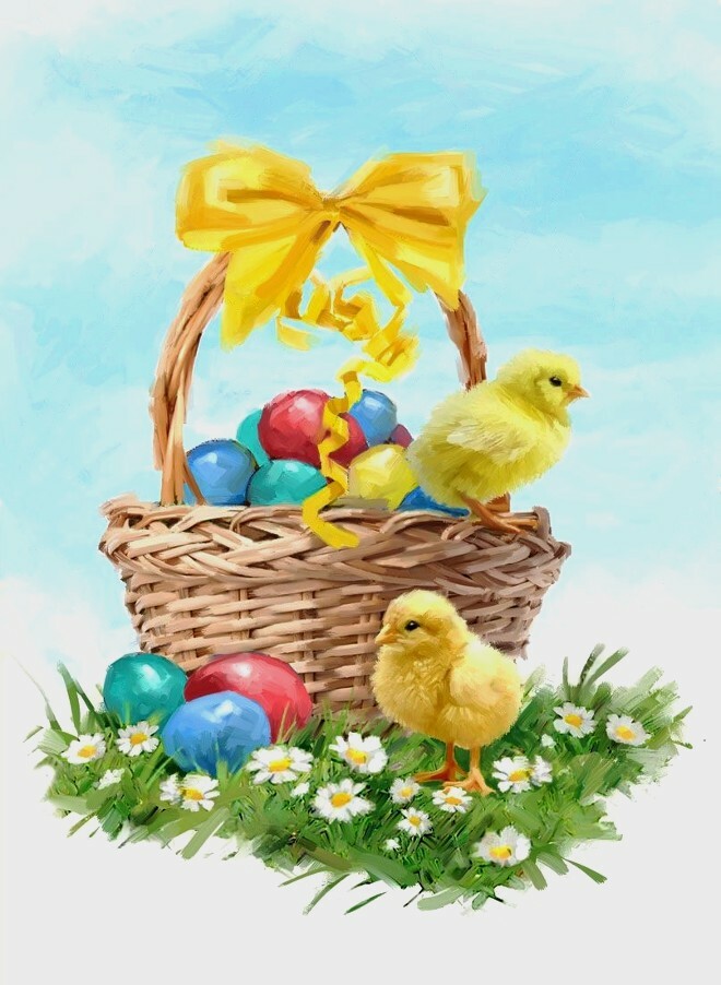 Пазл «Пасхальная открытка» из 165 элементов | Собрать онлайн пазл №279500