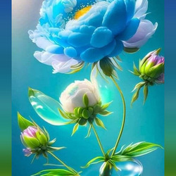 Пазл: Голубой цветок