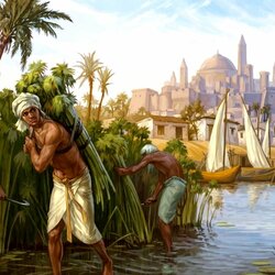 Пазл: Река Нил в Древнем Египте