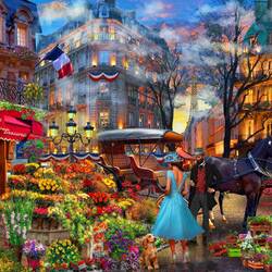Пазл: Цветочный киоск в Париже