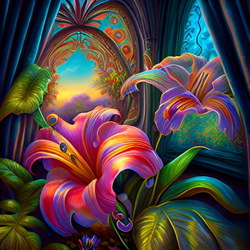 Пазл: Тропические цветы