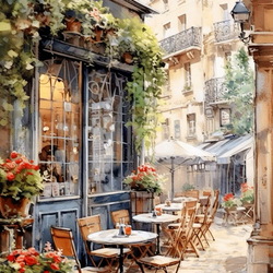 Пазл: Парижское кафе