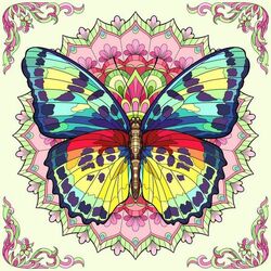 Пазл: Бабочка и мандала