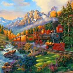 Пазл: Осенний поезд