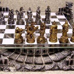 Пазл: Шахматные фигуры гладиаторов древнего Рима