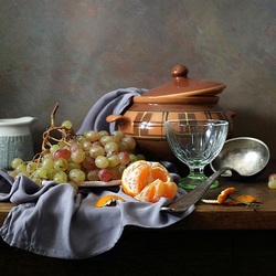 Пазл: С виноградом 