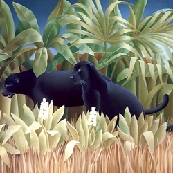 Пазл: Чёрные пантеры 