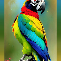 Пазл: Яркий попугай