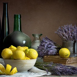 Пазл: Лимоны и лаванда 