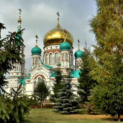 Пазл: Расписные купола храма