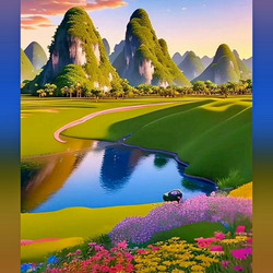 Пазл: На берегу озера