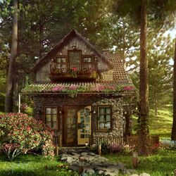 Пазл: Сказочный лесной домик