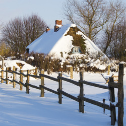 Пазл: Заснеженный дом
