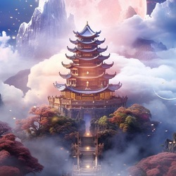 Пазл: Ночная пагода