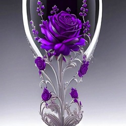 Пазл: Бокал пурпурной розы