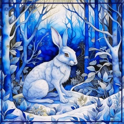 Пазл: Белый кролик