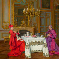 Пазл: Чаепитие с епископом
