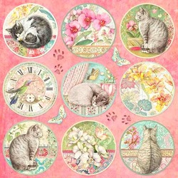 Пазл: Кошечки и цветы