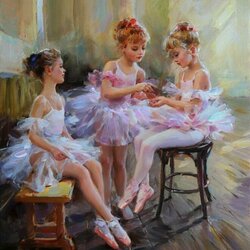 Пазл: Три юных балерины