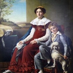 Пазл: Портрет мадам де Вильдер и ее сына