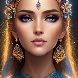 Пазл: Девушка с васильками