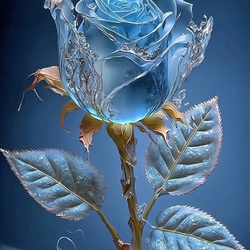 Пазл: Ледяная роза