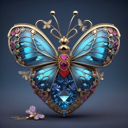 Пазл: Драгоценная бабочка
