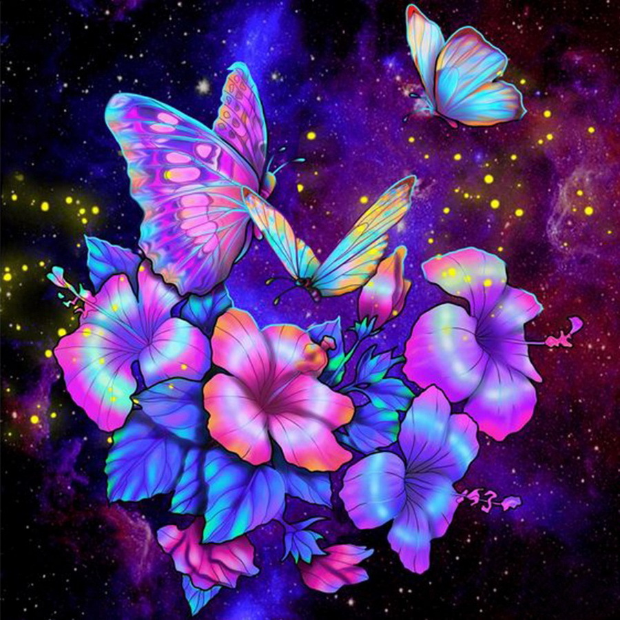 Пазл «Бабочки и цветы» из 225 элементов | Собрать онлайн пазл №289263