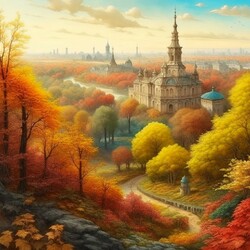 Пазл: Осенний город