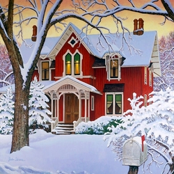 Пазл: Красный дом