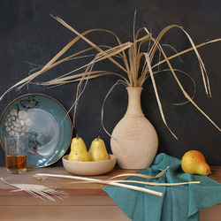 Пазл: Натюрморт с грушами и чаем