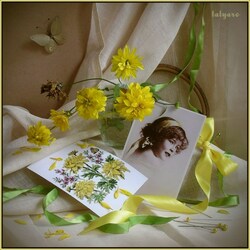 Пазл: Девочка с золотыми шарами