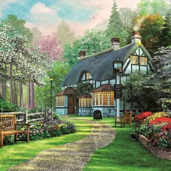 Пазл: Дорожка к ресторану