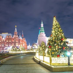 Пазл: Новогодняя площадь в Москве