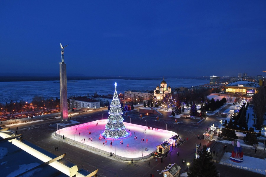 Пазл «Новогодняя Самара» из 1426 элементов | Собрать онлайн пазл №291722