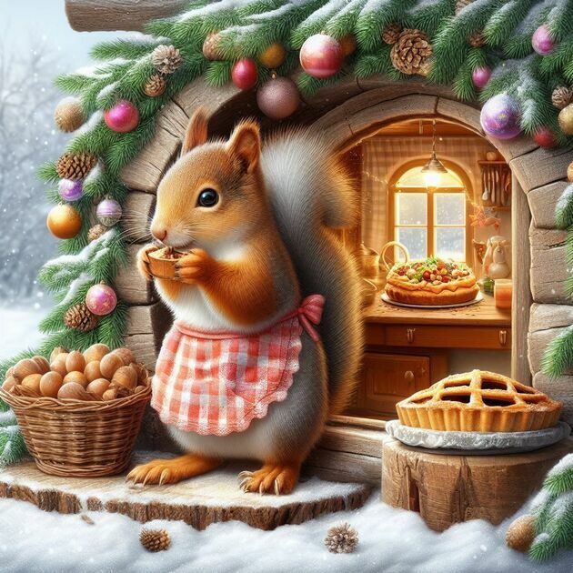 Пазл «Белка песенки поет, да орешки всё грызет» из 100 элементов ...