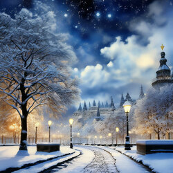 Пазл: Зимний пейзаж