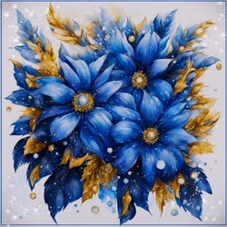 Пазл: Синие цветы