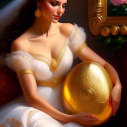 Пазл: Девушка с ракушкой