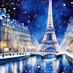 Пазл: Зимний Париж