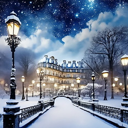 Пазл: Зимний парк в Париже
