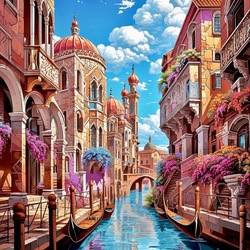 Пазл: Каналы Венеции