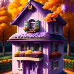 Пазл: Фиолетовый дом