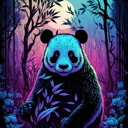 Пазл: Пурпурная панда